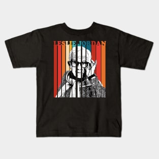 Leslie Jordan Retro Art Kids T-Shirt